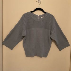 CAbi 3522 Fair Play Sweater Icy Blue Small Reversible! Cardigan Versatile Cute!